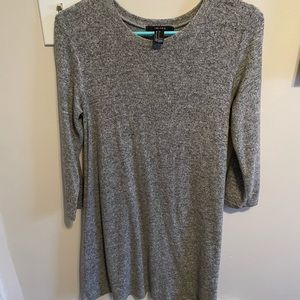 Grey forever 21 dress long sleeve